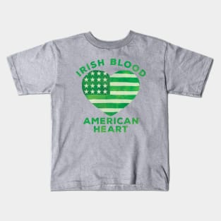 Irish Blood American Heart Kids T-Shirt